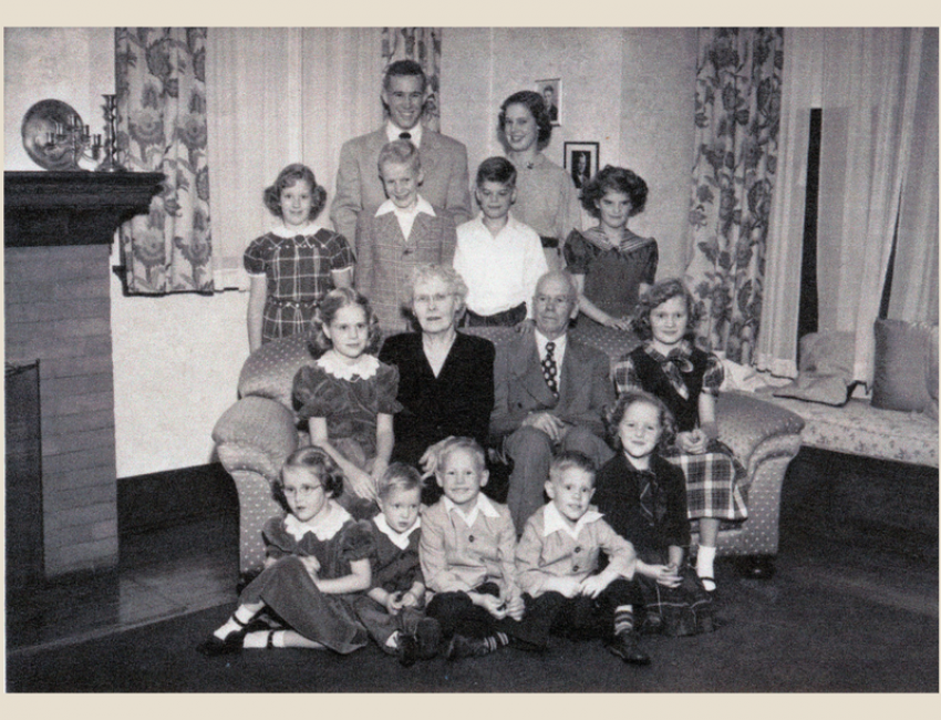 Fred and Kathrine with grandchildren circa 1951